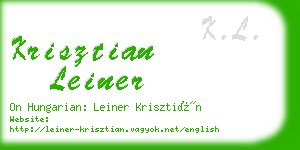 krisztian leiner business card